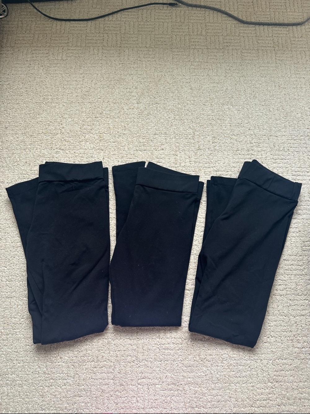 Set of 3: Black Stretch Leggings - Classic Comfort